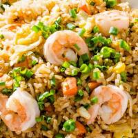 Shrimp Fried Rice · Served with yum yum sauce.