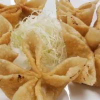 Crab Rangoon - Hoành Thánh Chiên · Stuffed with combination of cheese, crab meat and wrapped with wonton skins served with swee...