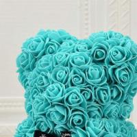 Turquoise Rose Bear  · surprise MOM with this fabulous rose teddy bear