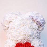 White Rose Bear  · surprise MOM with this fabulous rose teddy bear