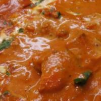 Chicken Tikka Masala · grilled chicken in rich creamy tomato sauce.