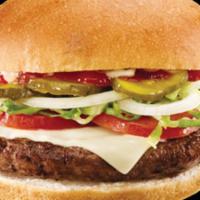 Big D Cheeseburger · Lettuce, tomato, onion, pickle, mayo and ketchup.