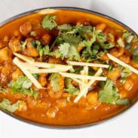 Chana Peshawari · Delicious chickpeas cooked in an exotic blend of North Indian spices.