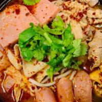 Signature Spicy Hot Noodle Soup · Spicy.