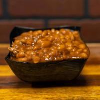 Baked Beans · Slow-cooked baked beans with a little kick.
