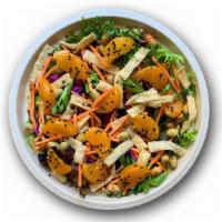 Asian Crisp · Mixed greens, cabbage, mandarin orange, crispy wonton, shredded carrot, edamame, sesame seed...