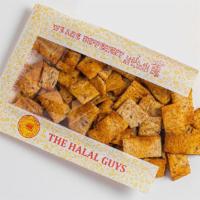 Side Of Pita Chips · Seeded multi-grain pita bread baked and lightly coated with sea salt.