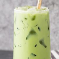 Iced Matcha Oatmilk Latte · Our favorite way to drink matcha. Uji matcha with creamy oat milk.