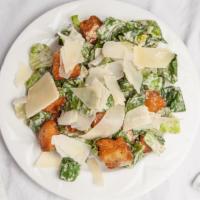 Caesar Salad · Crisp romaine with a traditional caesar dressing and homemade croutons.
