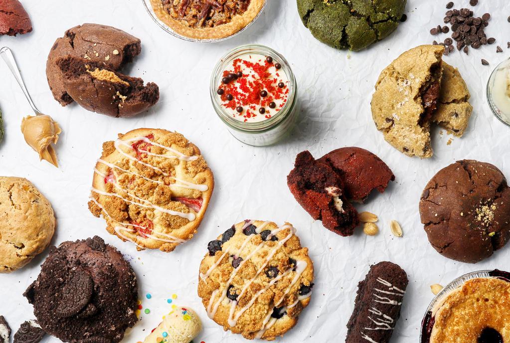 Crumb Variety Box · Create your own dessert box with your choice of one Crumb cookie, one pie, and one dessert jar.