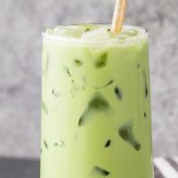 Iced Matcha Oatmilk Latte · Our favorite way to drink matcha. Uji matcha with creamy oat milk.