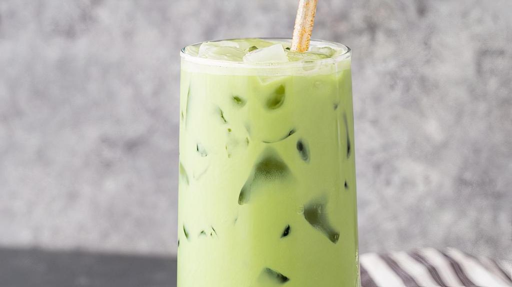 Iced Matcha Oatmilk Latte · Our favorite way to drink matcha. Uji matcha with creamy oat milk.