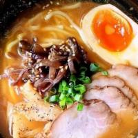 Ramen Noodle · Served With: Bean Sprout, Black Fungus, Fish Cake, Boiled Egg & Green Onion.