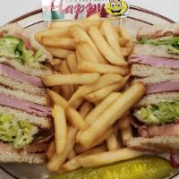 Ham And Cheese · Deluxe served with french fries.