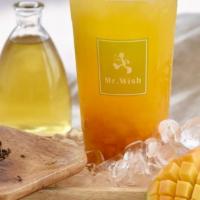Mango Tea With Fresh Pulp · A mix of Fresh Mango Puree and high-quality green tea with no artificial ingredients.