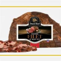 Boar'S Head - Seasoned Filet Of Roast Beef - Cap-Off Top Round · This tender cut is roasted to soft, buttery perfection for a time-honored flavor. Boar’s hea...