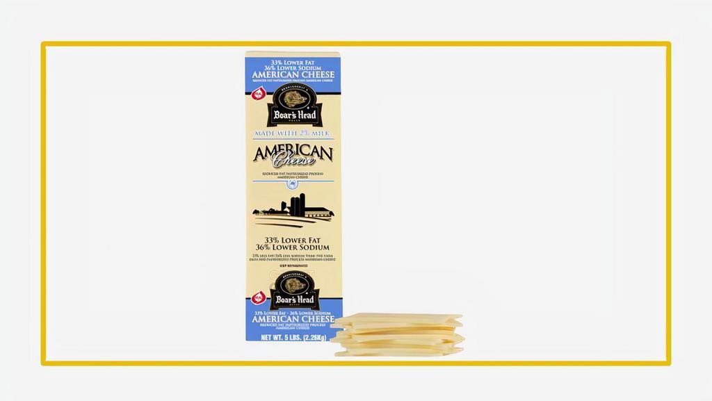 Boar'S Head - White American Cheese · Crafted from a hand-selected blend of rich, savory cheddars, this all-American cheese has a smooth, creamy texture and a pleasantly mild taste. Boar's Head American cheese is an amazingly meltable, flavorful classic.