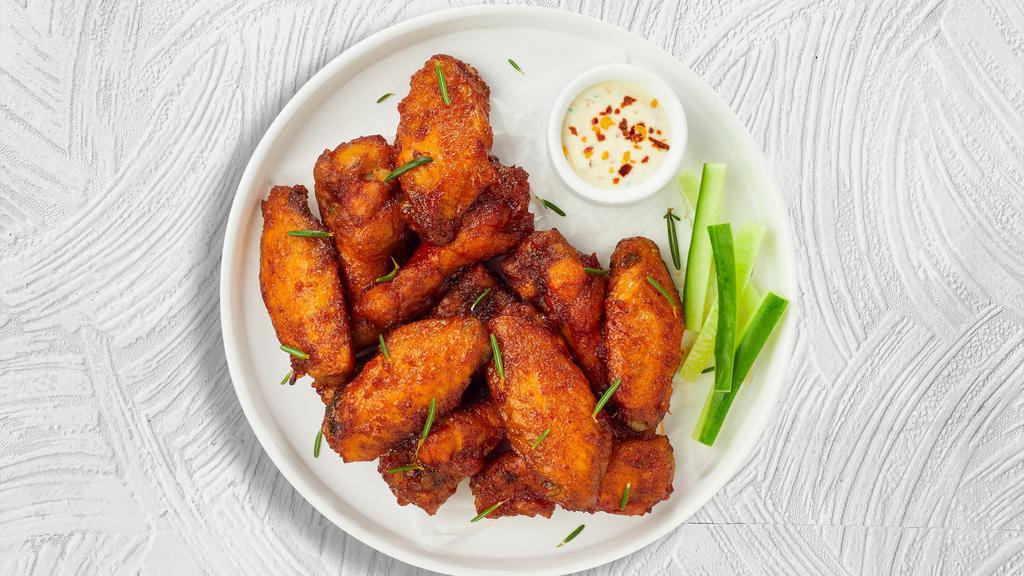 Classic Wings · Fresh chicken wings breaded and fried until golden brown. Served with a side of ranch or bleu cheese.