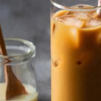 Vietnamese Ice Coffee · strong coffee mixed w. sweet condense milk