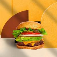 Cali Crunch Vegan Burger · Impossible Burger patty with vegan cheese, avocado, lettuce, tomato, pickles, and vegan mayo...