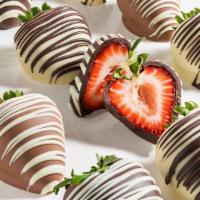 Fresh Gourmet %100 Belgian Chocolate Covered Strawberries · This specially put together box will include chocolate covered strawberries with white and m...
