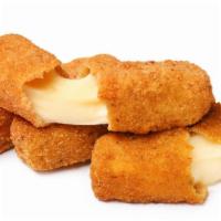 Mozzarella Sticks · Melted mozzarella cheese battered and fried to perfection. (5 pieces).