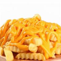 Cheese Fries · Golden-crispy fries salted to perfection, topped with melted cheese.