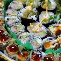 Vegetable Roll Tray · 12 rolls total in 72 pcs. (Estimate serve for 3 to 5 person.) (No Substitution)
2 Avocado Ro...
