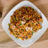  House Special Fried Rice · Shrimp pork chicken and onion pea carrot cook with brown rice