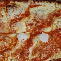 Nyc'S Best Sicilian Pie · Truly The Best Sicilian in NYC! Thick and airy, topped with slow-cooked sauce, Grande Mozzar...
