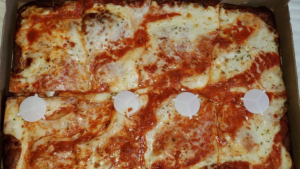 Nyc'S Best Sicilian Pie · Truly The Best Sicilian in NYC! Thick and airy, topped with slow-cooked sauce, Grande Mozzarella, and Romano cheese. It's so nice, you're sure to order it twice.
