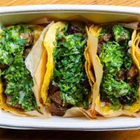 Suadero Tacos · 3 Suadero Tacos
Beef short rib, onion, cilantro