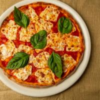 Margherita Pizza · Tomato sauce, fresh mozzarella cheese and basil.