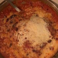 Baked Lasagna · Ricotta cheese, mozzarella cheese, Parmesan cheese and Bolognese sauce.