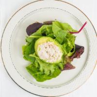 Palta Reina · Half avocado stuffed with choice of tuna salad or chicken salad over mixed greens.

Consumin...