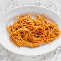 Spaghetti  · Served with side of your choice 
Choice#1-Rice and beans -white rice or yellow rice 
red bea...