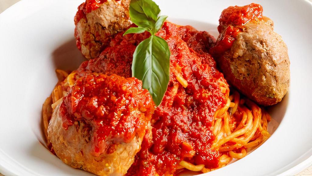 Pasta With Meatballs · Meatballs & Tomato Sauce with Your Choice of Pasta