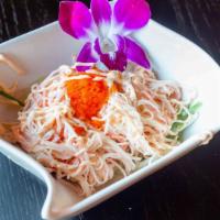 Kani Salad · Spicy crab meat with cucumber & masago.