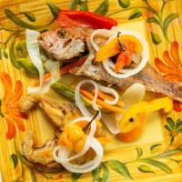 Whole Fish (Red Snapper) · Escovitch Fried Red snapper (ONLY) with onions and peppers
