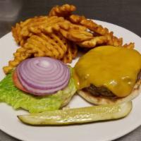 1/2 Lb. Keg Classic Burger · Juicy ground beef burger cooked your way served with lettuce, tomato, onion, and chipotle ai...