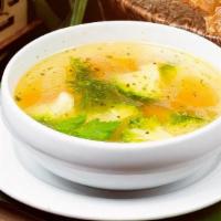 Chicken Vegetable Soup · Chicken Vegetable Soup is a common soup prepared using chicken, vegetables and leaf vegetabl...