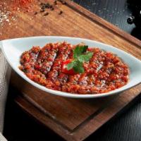 Spicy Ezme Small · Spicy Ezme is a classic Turkish sauce, condiment and appetizer that’s usually served on the ...