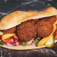 Falafel Homemade Bread · Falafel is a deep-fried ball or patty-shaped fritter made from ground chickpeas, broad beans...