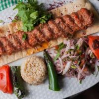 Lamb Adana Plate Small · Adana Kebabs are long minced meat kebabs that originated in the city of Adana in Turkey. The...