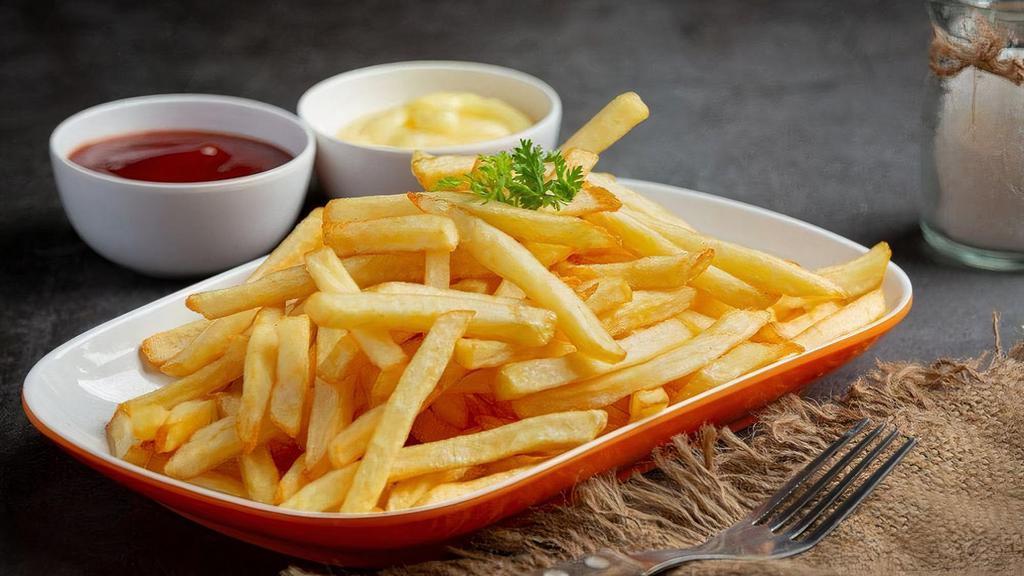 French Fries · French fries are batonnet or allumette-cut deep-fried potatoes, possibly originating from France. They are prepared by cutting potatoes into even strips, drying them, and frying them, usually in a deep fryer.