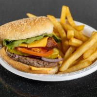 Single Beef Burger · 6 oz burger comes with lettuce & tomato.