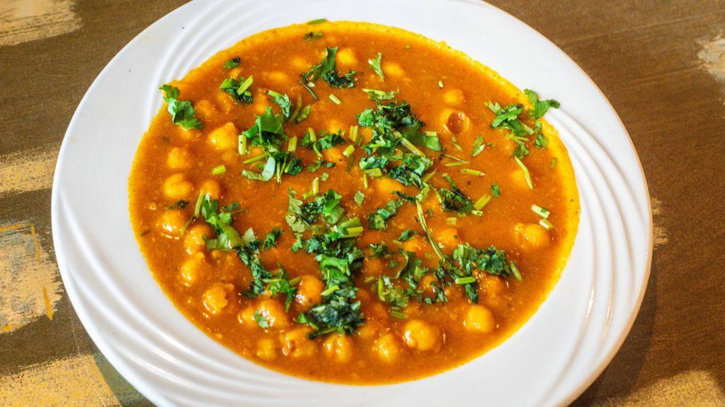 Chana Masala · Chickpeas cooked with mild sauce.