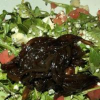 Arugula Salad · caramelized onions / fresh tomato / gorgonzola / balsamic dressing