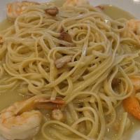Shrimp Scampi · linguini / shrimp / garlic / lemon / white wine