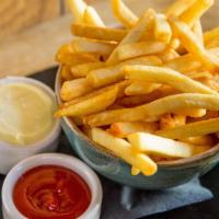Fries · Ketchup and aioli.